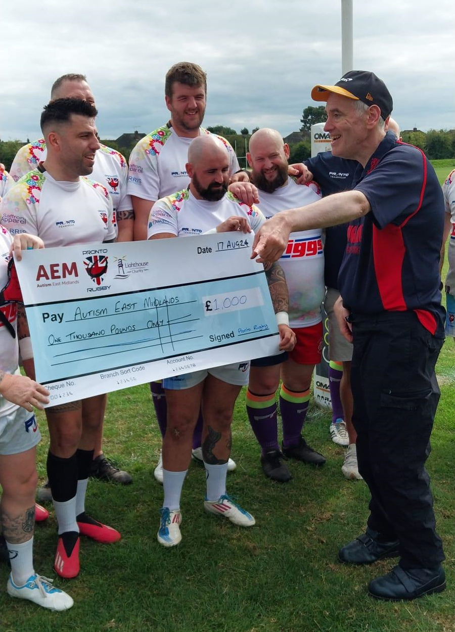 Autism East Midlands | Pronto Rugby raises £1000 for Autism East…